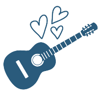 Guitar love icon