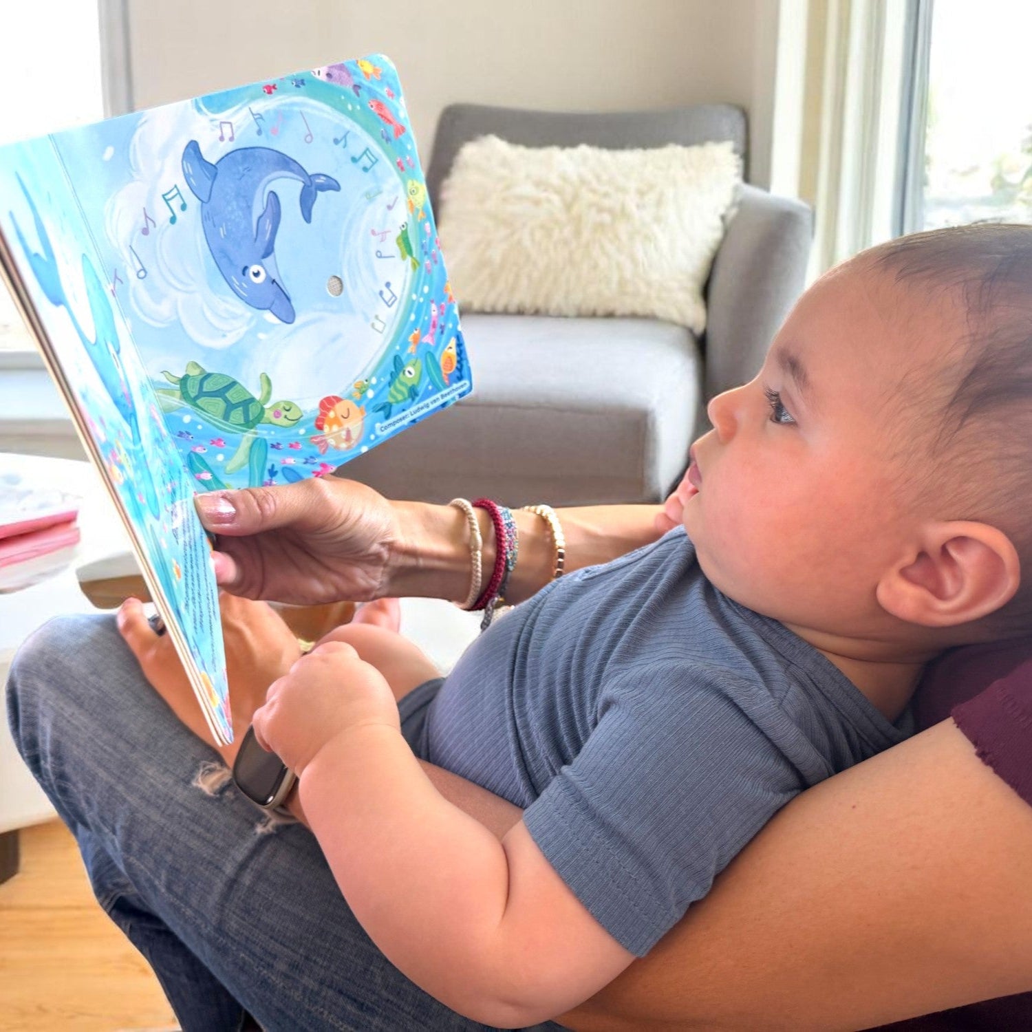 baby reading classical music book by Pirouette Kids
