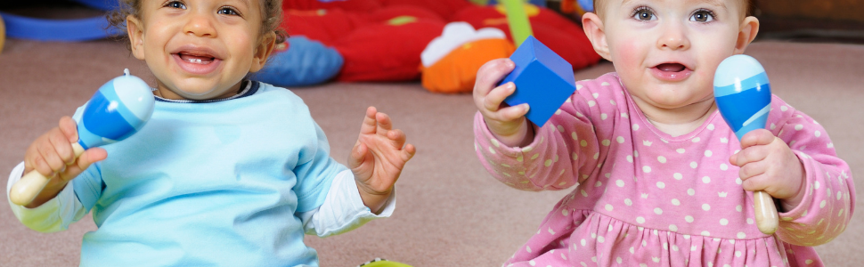 baby playing music