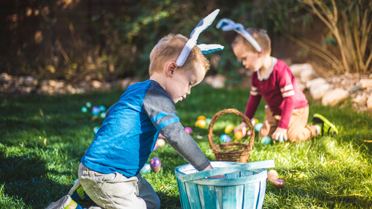 easter basket with toddlers