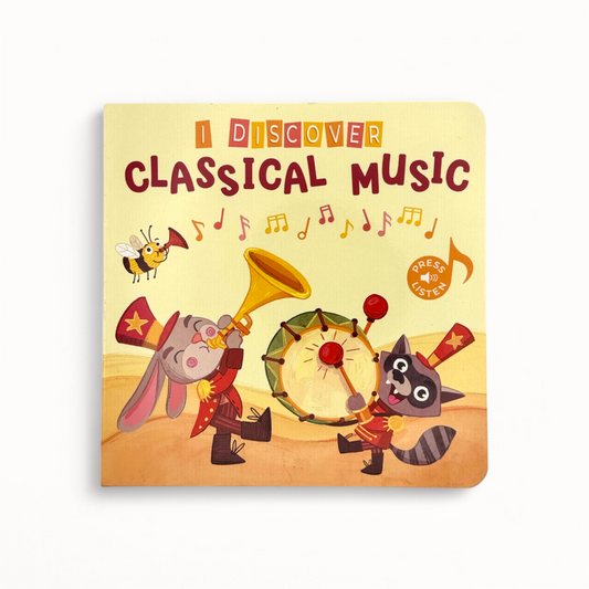 Cover Page from "I discover Classical Music "interactive music book for babies and toddler