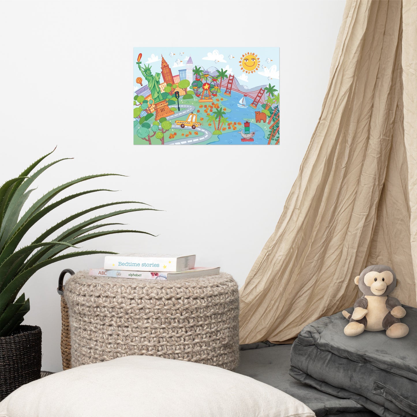 Folk Music Art Print for Nursery & Playroom